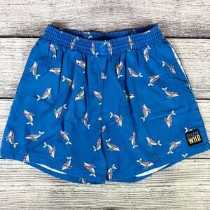 Vintage 1990s Hawaii, Run Wild Sharks All Over Print Shorts